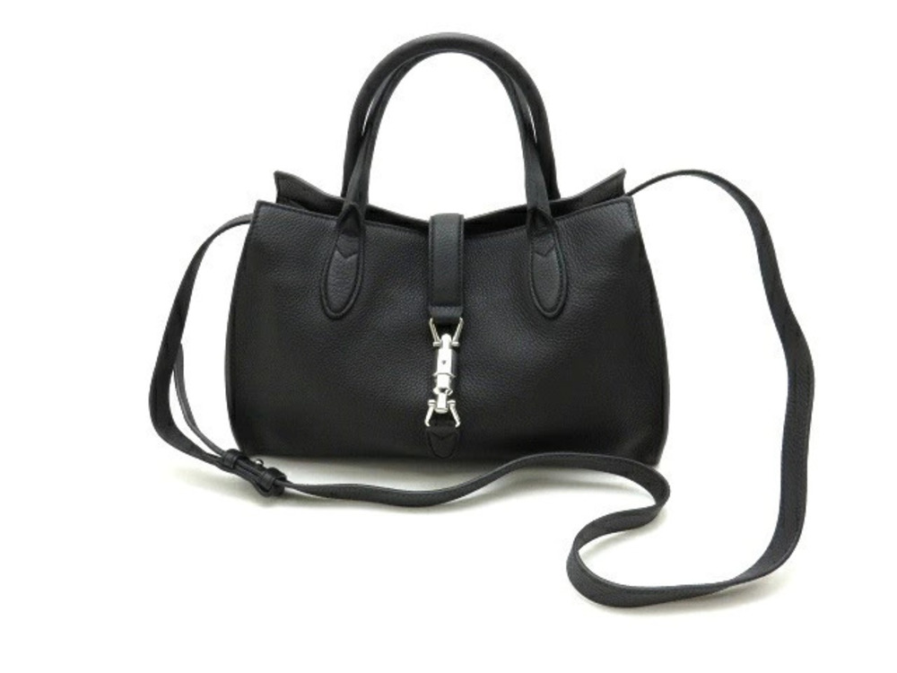 Gucci Jackie Bag Soho Calfskin Embossed Black